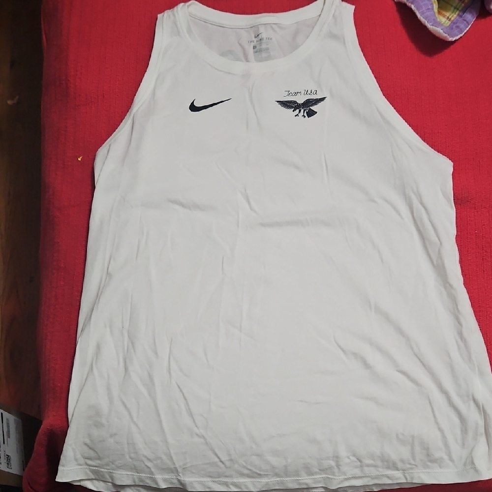 Nike White Team USA Athletic Tank